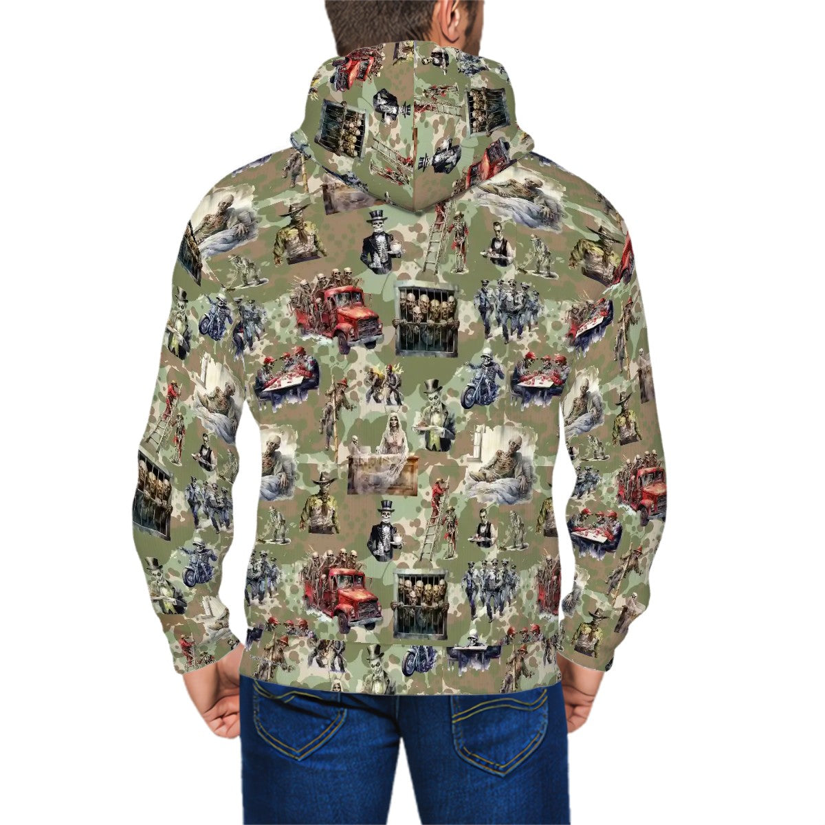 10 Misc Designs, Adult Zip Up Hoodie