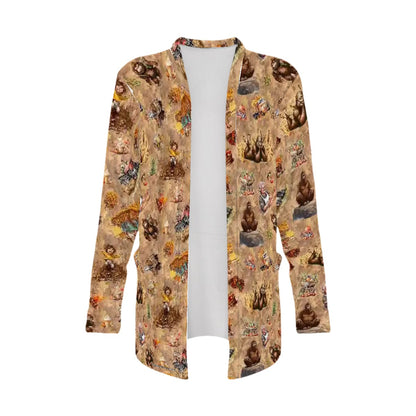 21 Bigfoot Sasquatch Designs, Women’s long sleeved cardigan, sweater vest