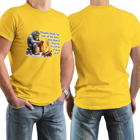 "People Say I go out of my way", Bigfooot, Sasquatch - Short Sleeve Tshirt Men