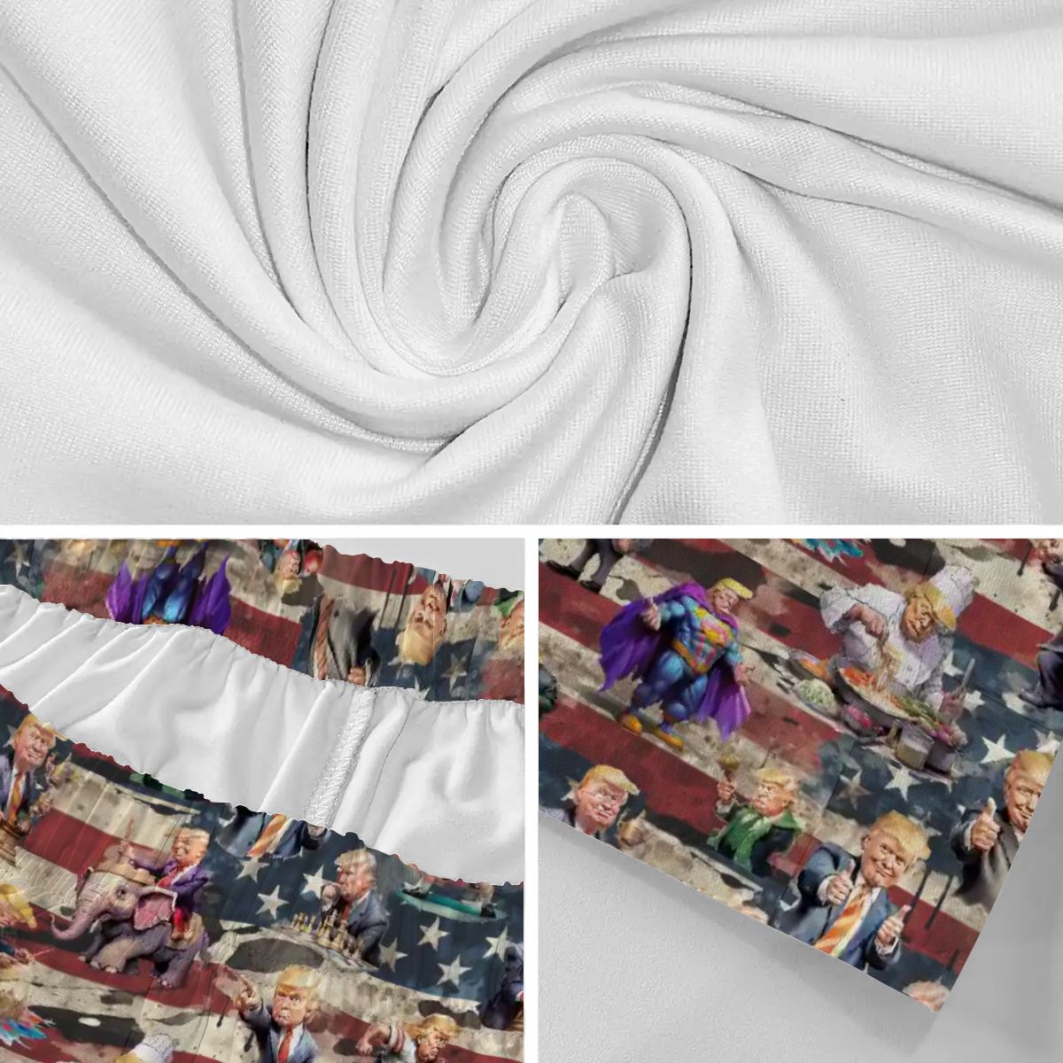 10 Donald Trump Designs, Men’s Polyester, pocketed, pajama Shorts