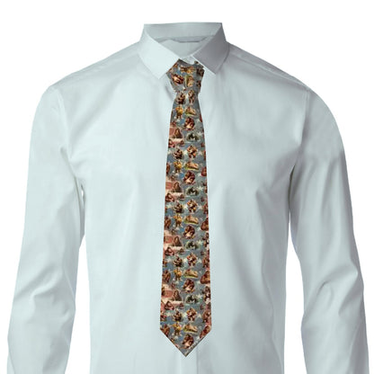 Bigfoot, Sasquatch, 20 Designs Silky Polyester Dapper Neck Tie