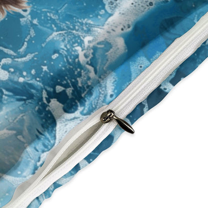 Sasquatch Hula On the Beach 3-Piece Bedding Set-102"x90"/ 259x229cm (Dual-sided Printing)