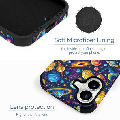 12 Galaxy Outer Space Designs, Microfiber iPhone 16 Cases