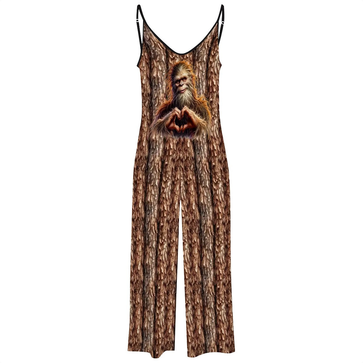 Bigfoot / Sasquatch Heart Hands, Casual Jumpsuits for Women