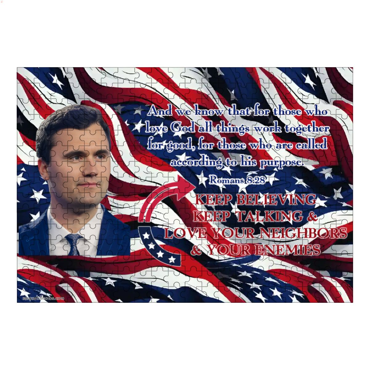 Charlie Kirk 300pcs Horizontal Wooden Jigsaw Puzzles