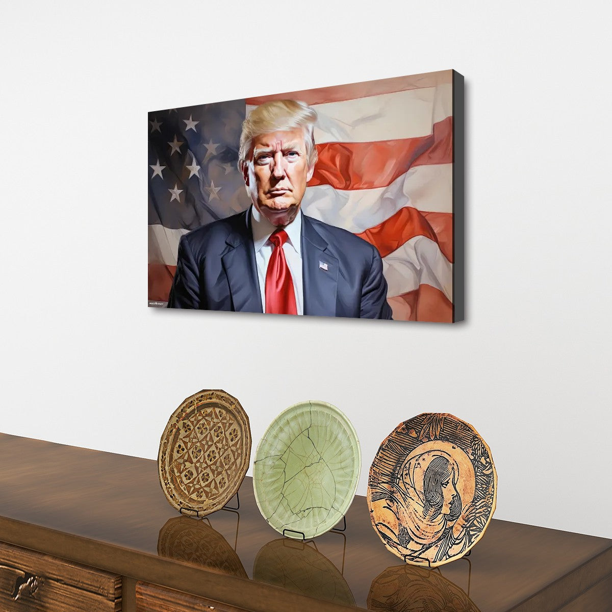 Donald Trump, 32"x20" Canvas Prints Wall Art