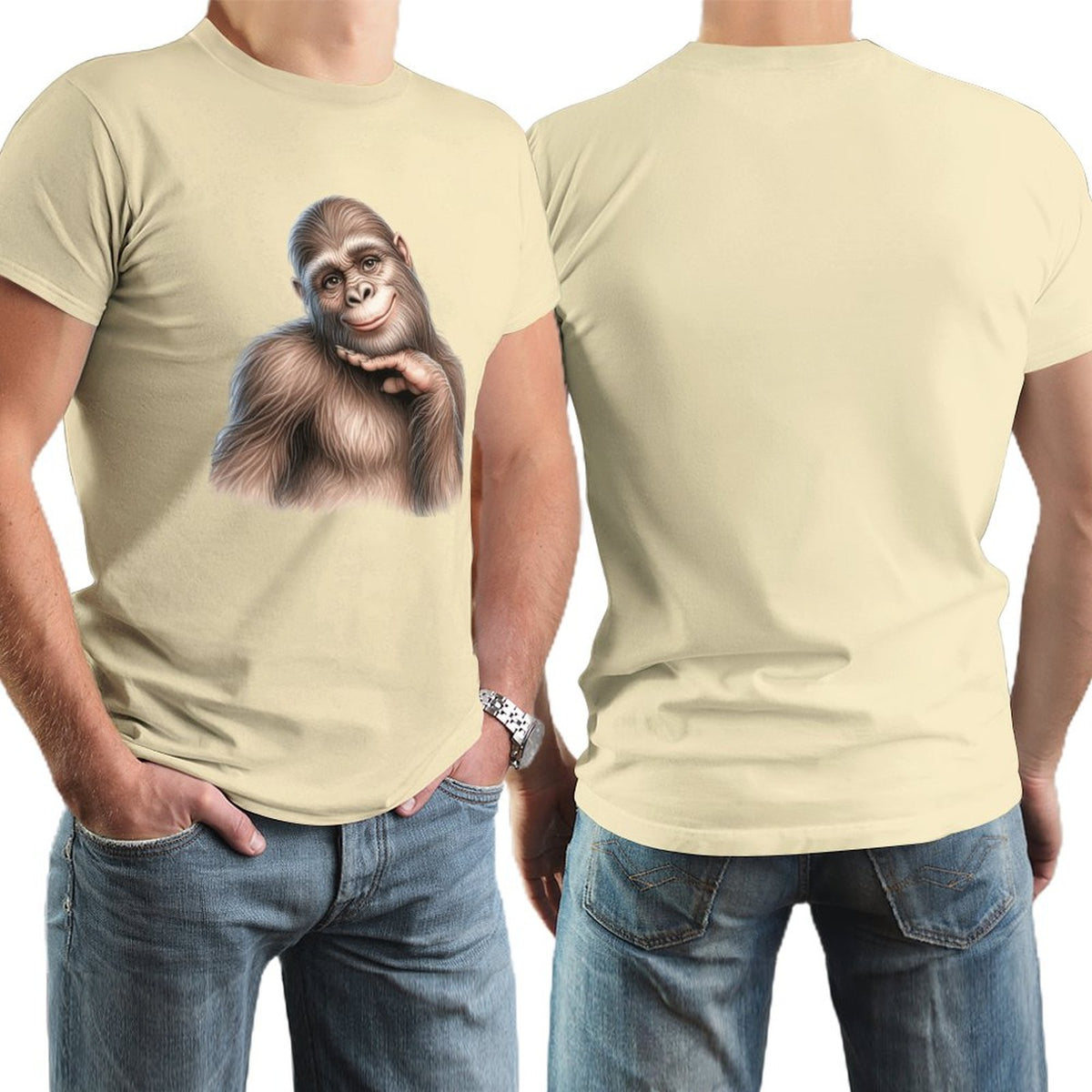 Bigfoot, Sasquatch, female, Short Sleeve Cotton T-shirt