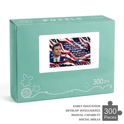 Charlie Kirk 300pcs Horizontal Wooden Jigsaw Puzzles