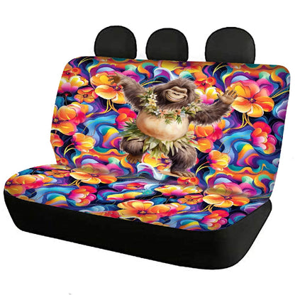 Hawaiian Bigfoot Sasquatch Dancing, Full Set of Car Seat Covers- 3