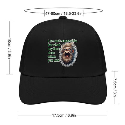 Bigfoot, Sasquatch “I am not responsible..", Baseball Cap – 8 Colors