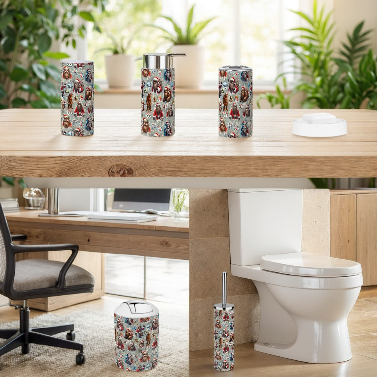 20 Sasquatch, Bigfoot Designs,  5 pc Bathroom Accessories Set
