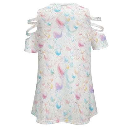 Women's Bubbles Custom Zipper T-Shirts