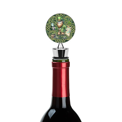 Sasquatch Bigfoot Irish, St Patrick, Wine Bottle Stopper