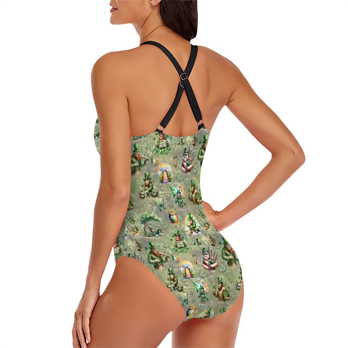 Sasquatch, Bigfoot Cross-Back One Piece Swimsuit