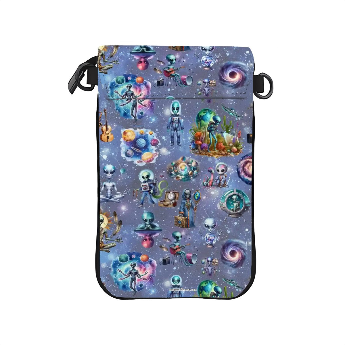 AWESOME Designs -Crossbody Cell Phone Purse - Smurfs, dragons, beach, wedding, halloween