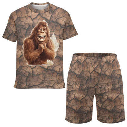 Excited Ssaquatch, Bigfoot, T-shirt Shorts Set