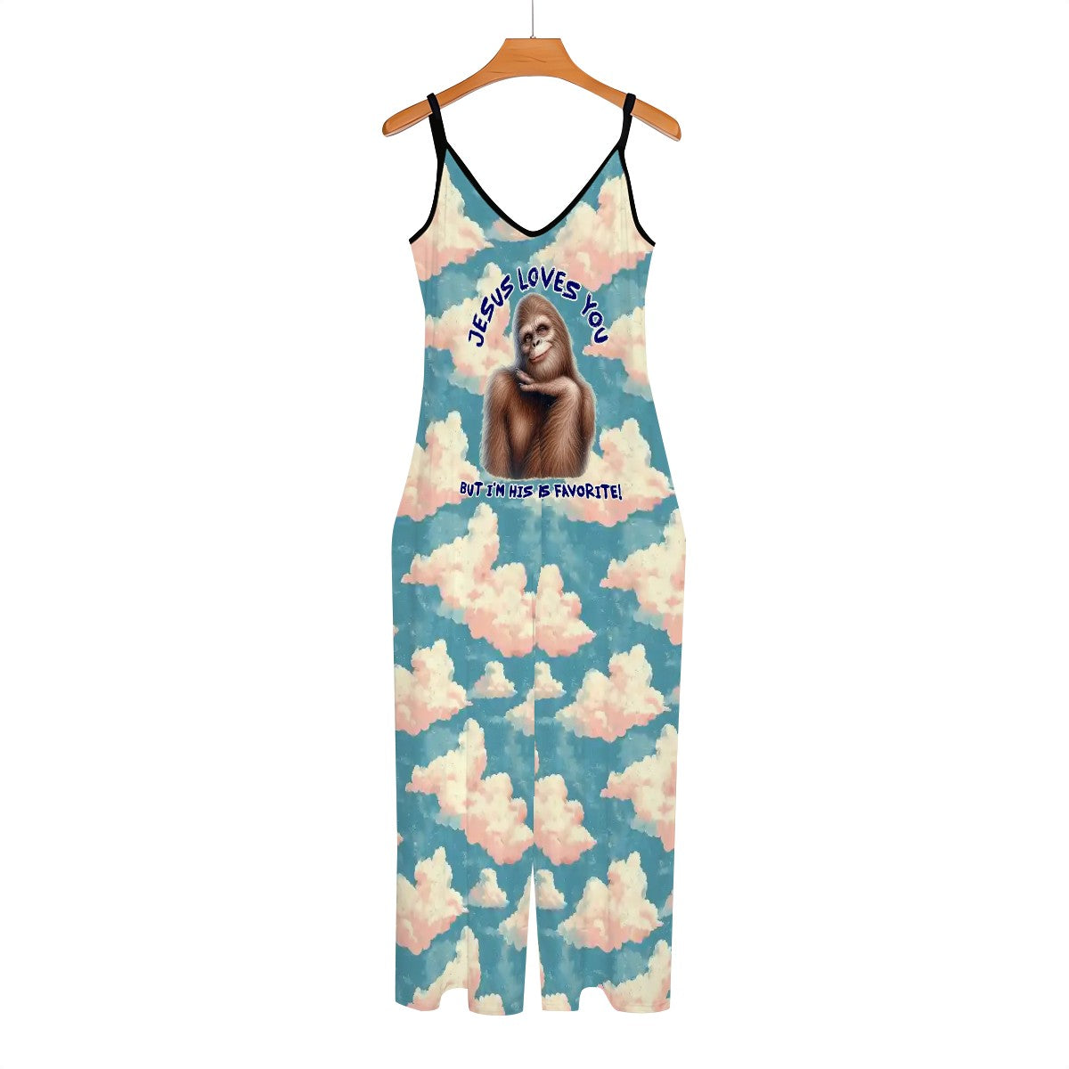 Bigfoot / Sasquatch, "Jesus loves you...", Casual Jumpsuits for Women