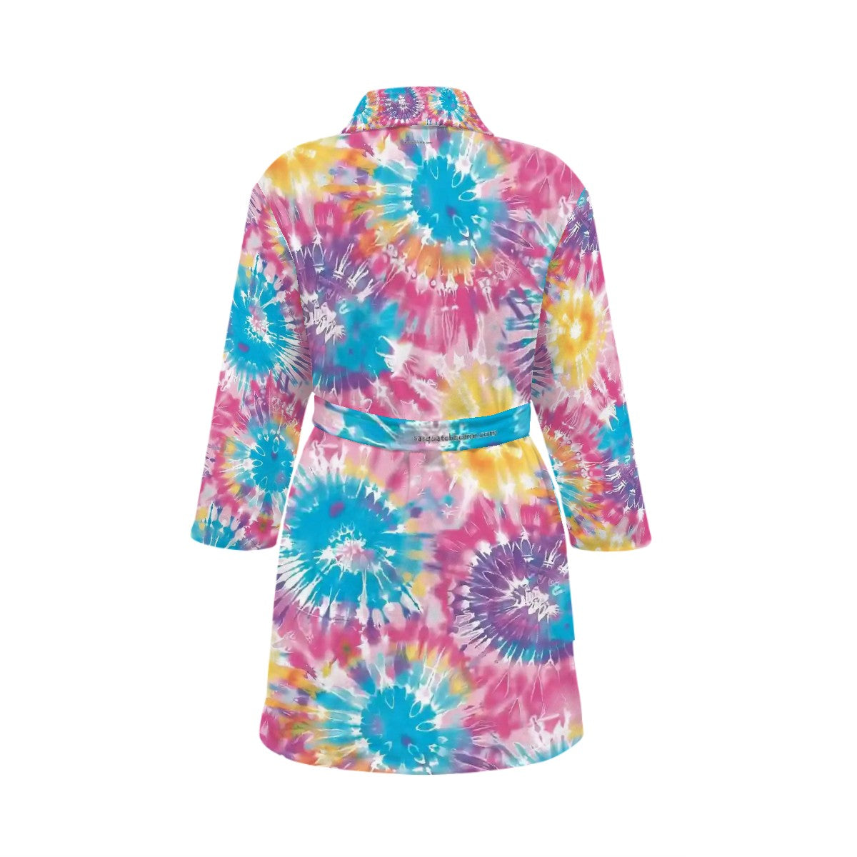 19 Tie Dye Designs, Women’s Bath Robe 33.5” Long