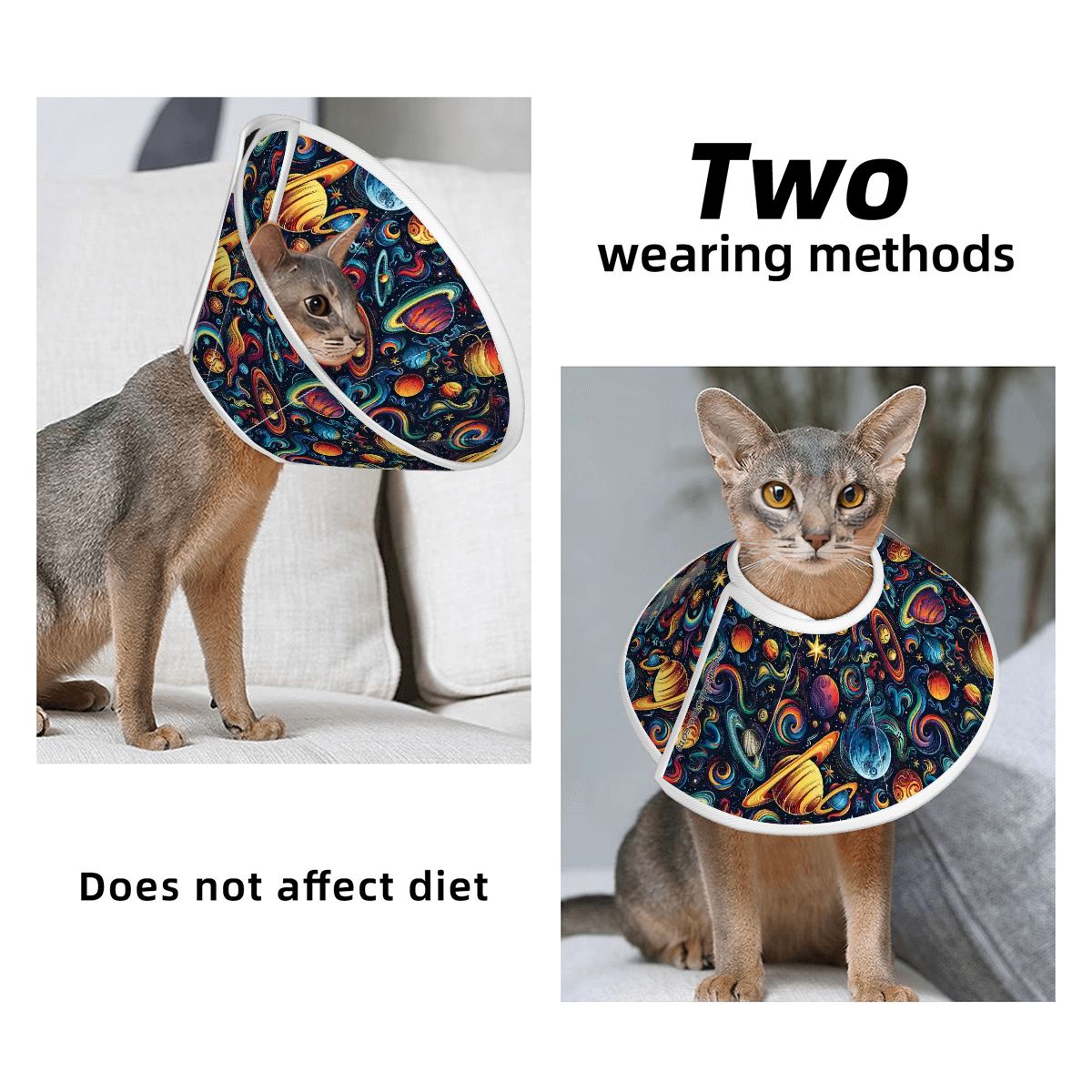 12 Outer Space Designs, Pet Elizabethan, Pet Medical Collar