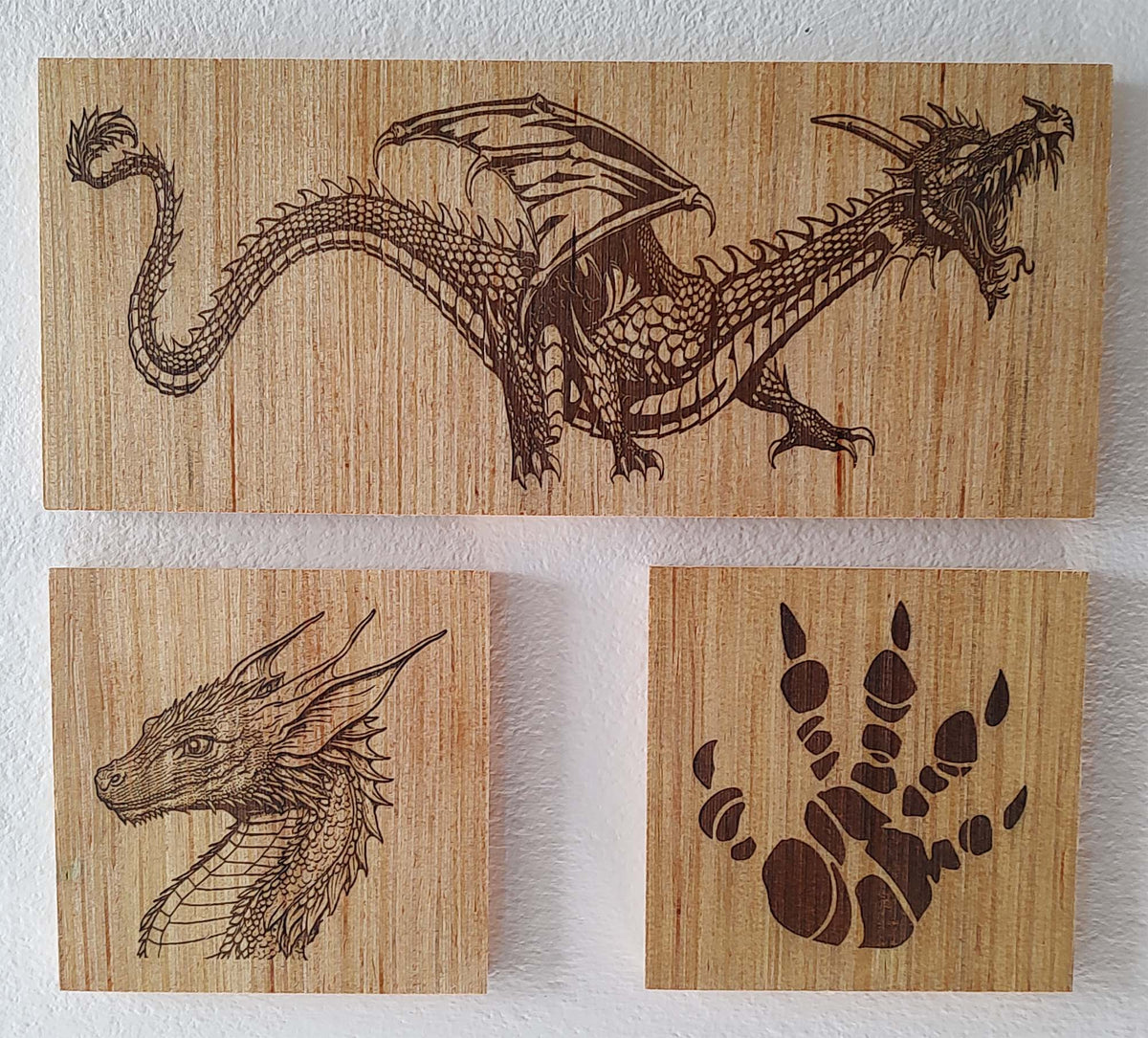 3 Piece "Dragon" Art Board Set - 2 x 1