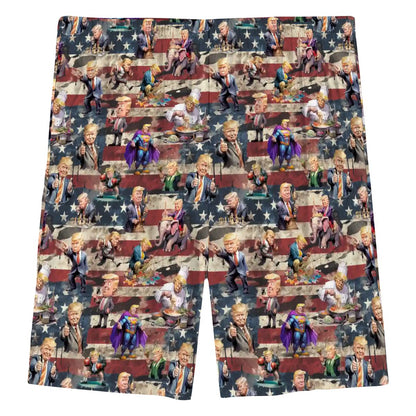 10 Donald Trump Designs, Men’s Polyester, pocketed, pajama Shorts