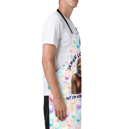 Waterproof Apron with Pockets, "Jesus Loves You...."