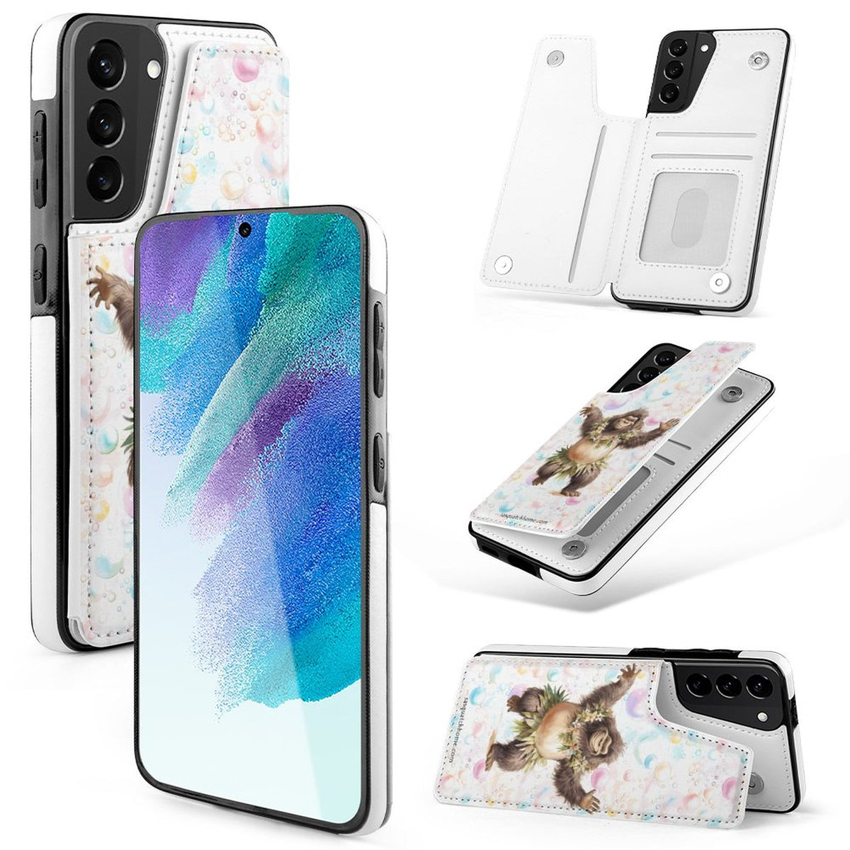 Samsung S21 Ultra, Phone Case / Flip Cover Wallet - Dancing Sasquatch