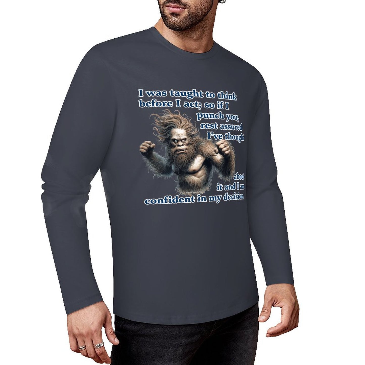 Bigfoot - Sasquatch Cotton Unisex Long Sleeve T-shirt
