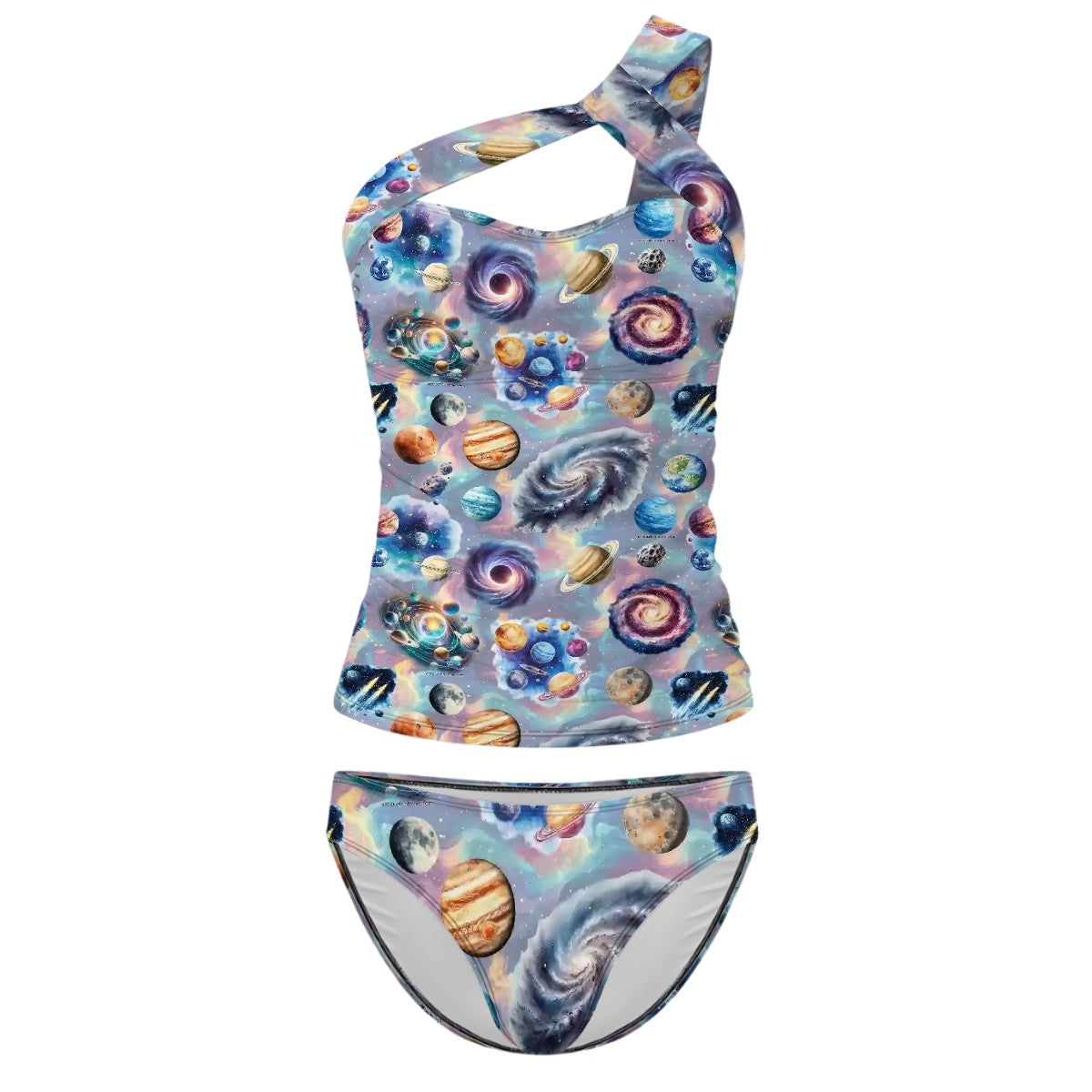 20 Misc Designs, Women One-Shoulder Tankini, Two Piece