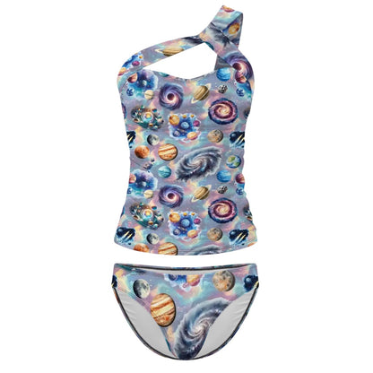 20 Misc Designs, Women One-Shoulder Tankini, Two Piece