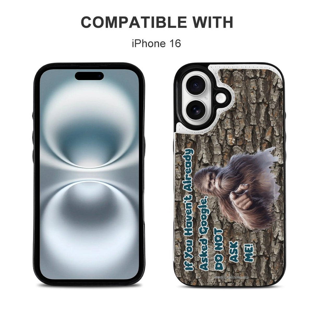 Sasquatch / Bigfoot "If you haven't already..", iPhone 16 Faux Leather Wallet Case