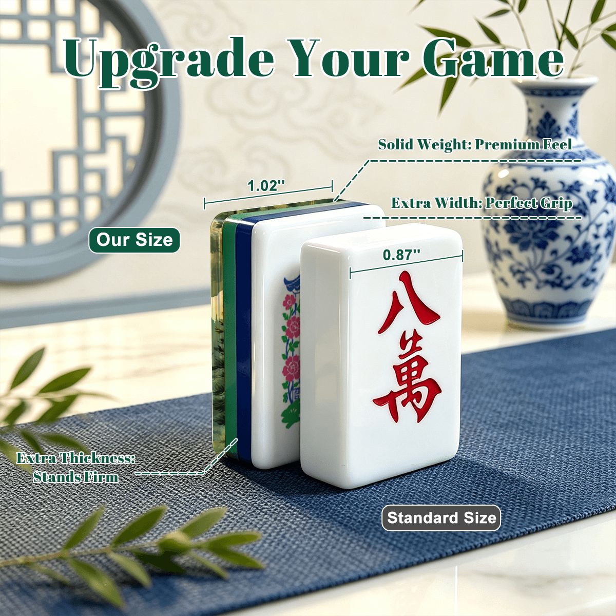 Fishing Sasquatch Chinoiserie Chic American Mahjong Tiles