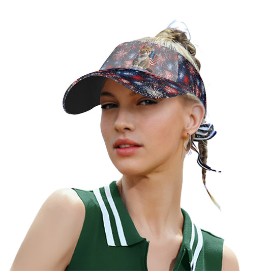 Patriot Cat / Kitten, Sun Visor Hat