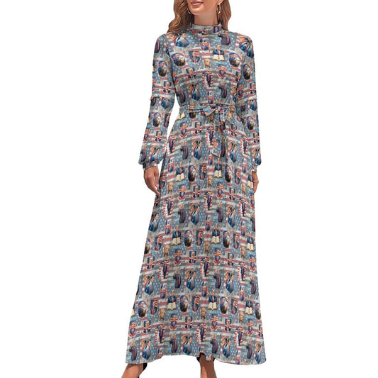 20 Donald Trump Designs Women’s Polyester Turtle Neck Long Dress