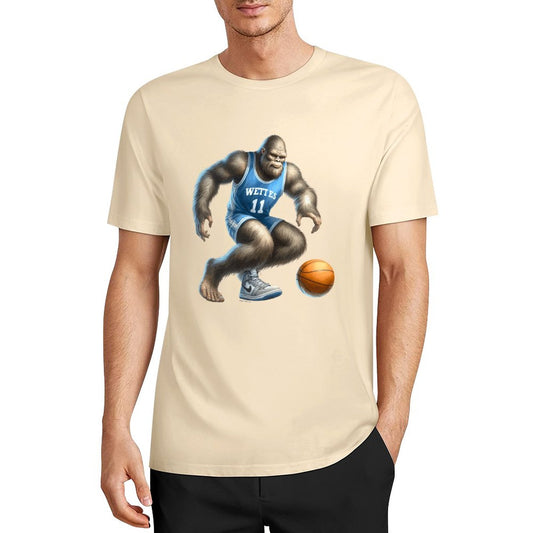 Bigfoot - Sasquatch Basketball Short Sleeve Cotton T-Shirt