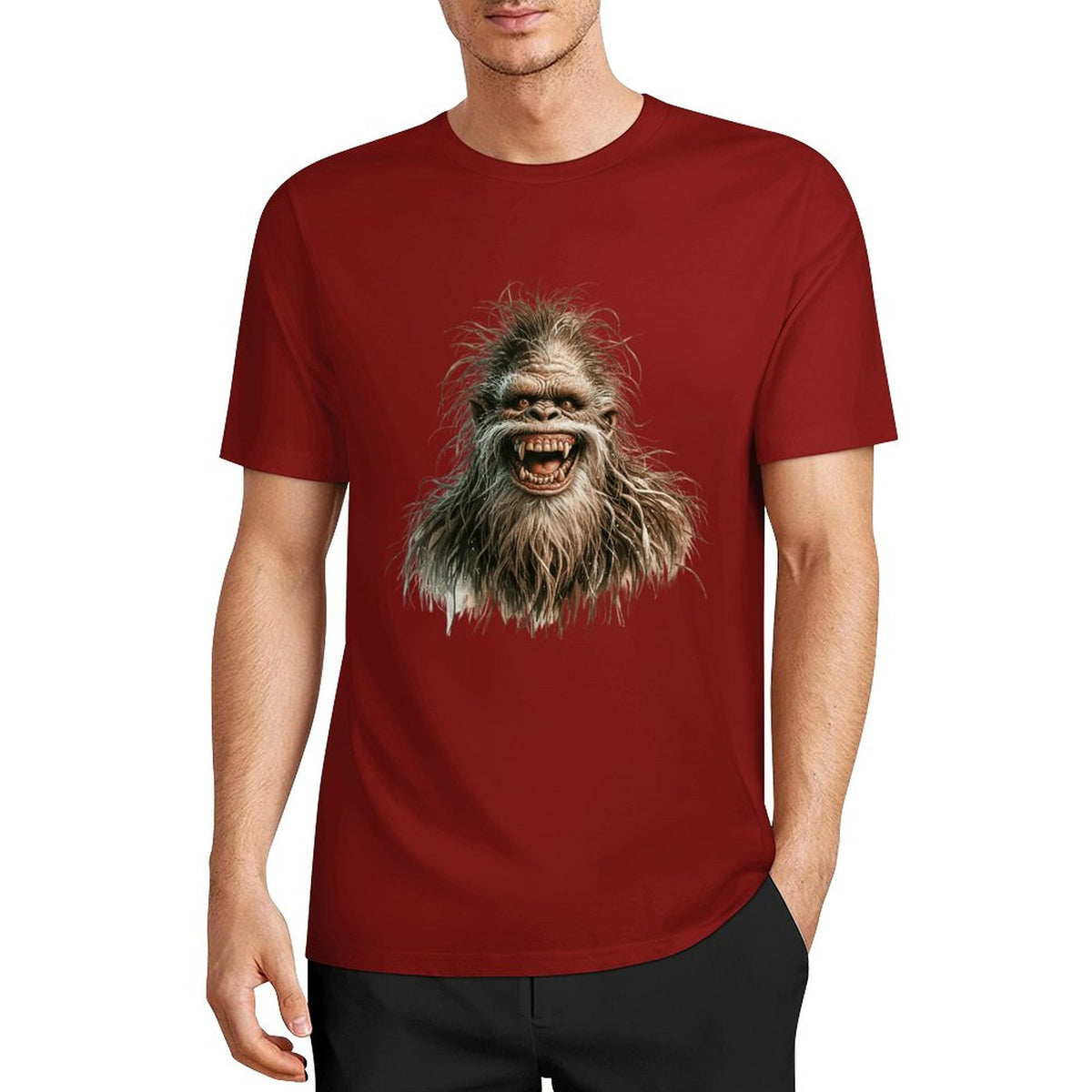 Bigfoot - Sasquatch Silly Short Sleeve Cotton T-Shirt