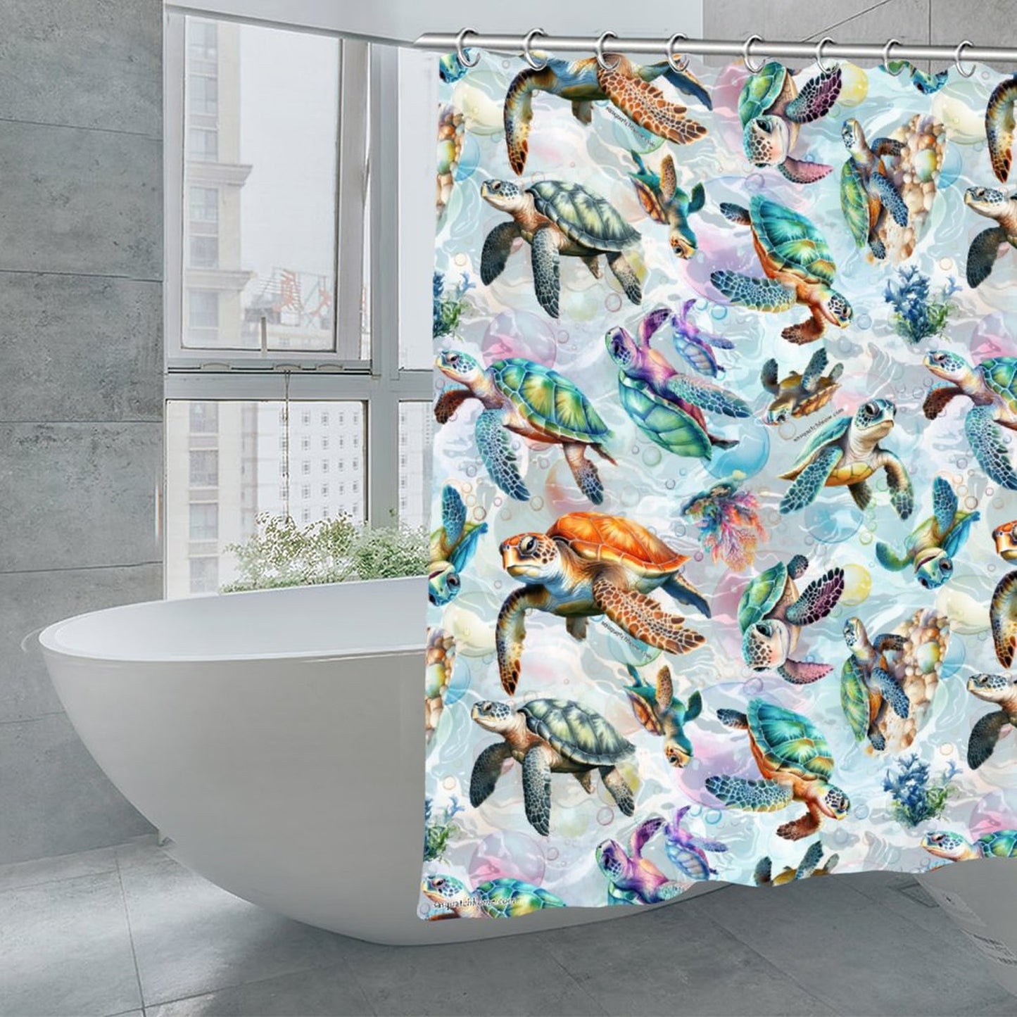 10 Animal Designs, Waterproof Polyester Shower Curtain – Made in the USA – 70.8x70.8”