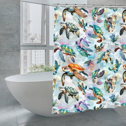 10 Animal Designs, Waterproof Polyester Shower Curtain – Made in the USA – 70.8x70.8”
