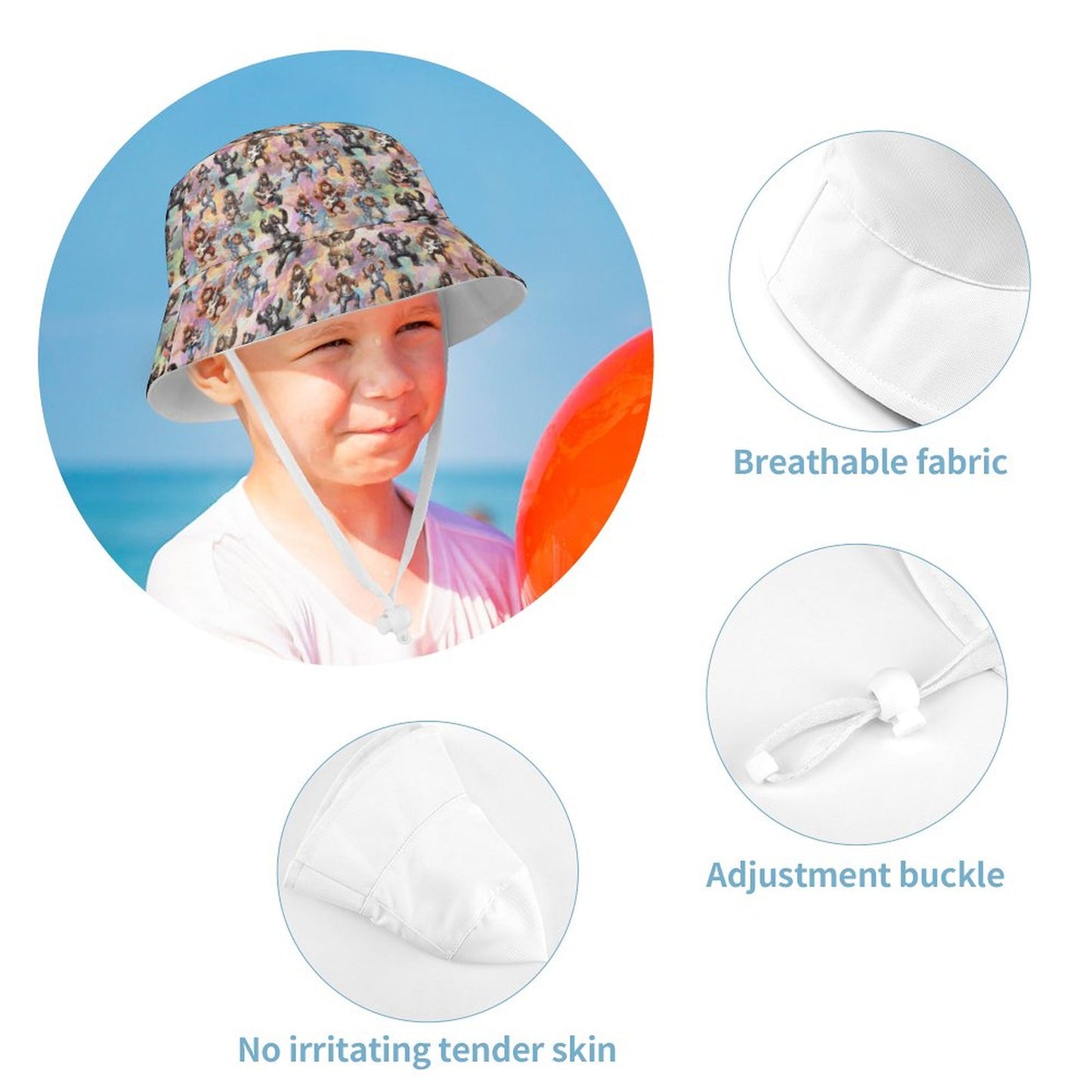 20 Bigfoot / Sasquatch Designs, Kid’s Bucket Hat