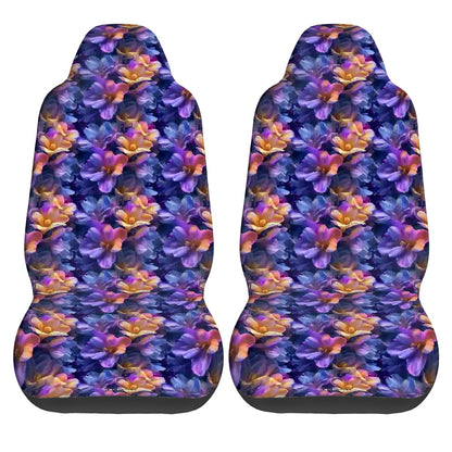 10 Flower Designs, Set of 2 Front Auto Seat Cover