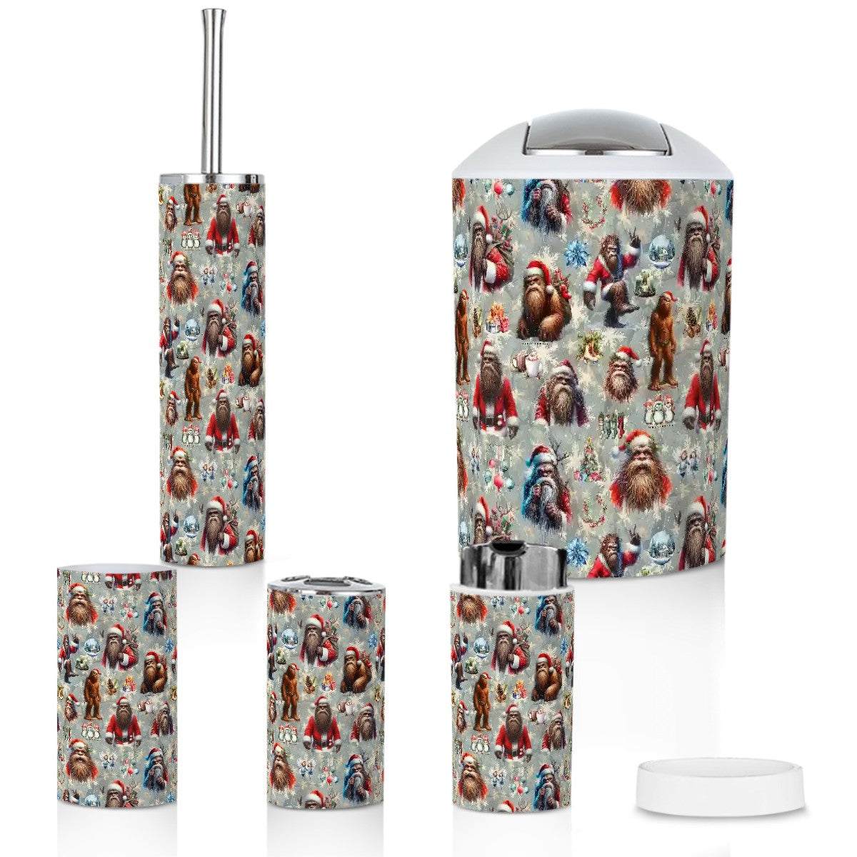 20 Sasquatch, Bigfoot Designs,  5 pc Bathroom Accessories Set