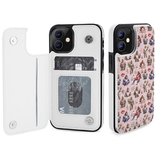 iPhone 12 Series Cell / Mobile phone Flip wallet case - 20 Bigfoot Sasquatch Designs