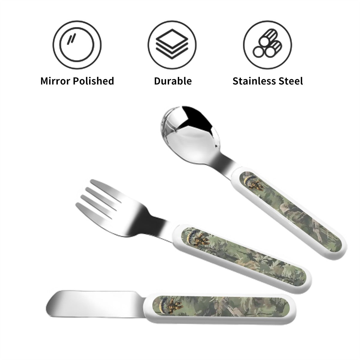 Kids Cutlery Set Straight Handle