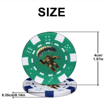 Sasquatch Soldiers 10 Piece Poker Chips Set