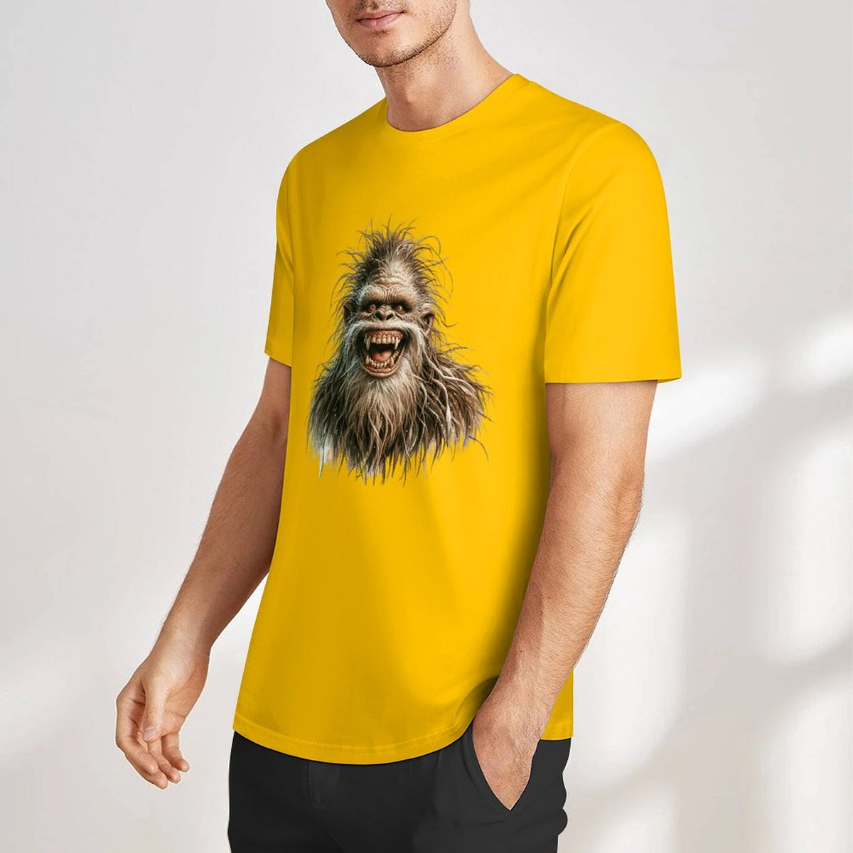 Bigfoot - Sasquatch Silly Short Sleeve Cotton T-Shirt