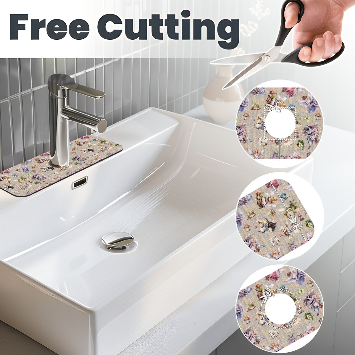 6 Fairy Designs, Faucet Mat