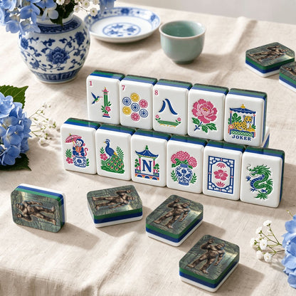 Sasquatch OK Sign Chinoiserie Chic American Mahjong Tiles