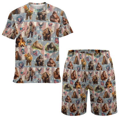 20 Bigfoot, Sasquatch Designs, Children's T-shirt & Shorts Set