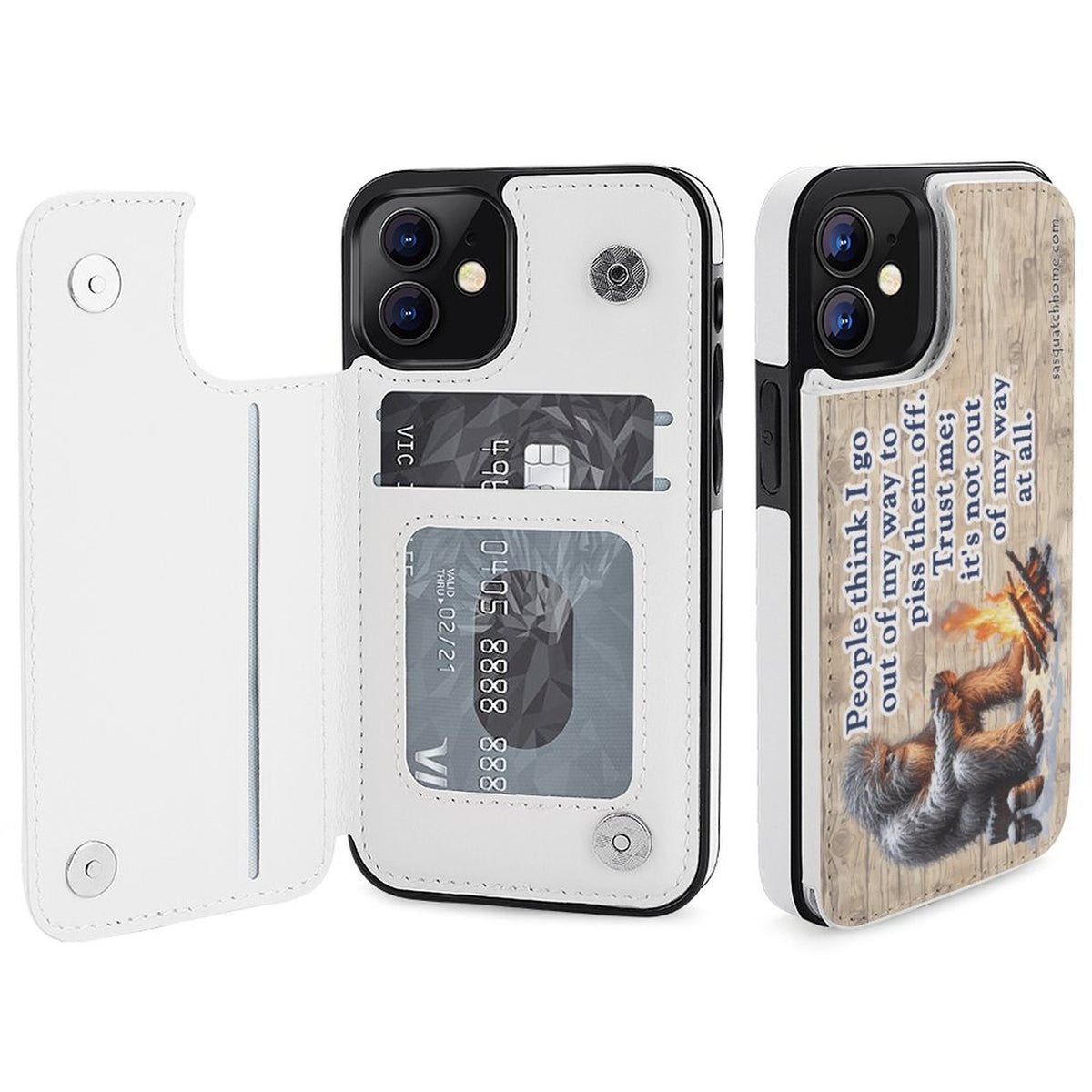iPhone 12 Series cell phone, mobile phone flip case wallet "People think I.."