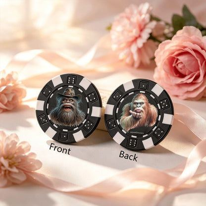 Sasquatch Blow Kiss 10 Piece Poker Chips Set